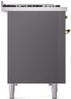 Ilve® Nostalgie II Series 48" Graphite Matte Pro Style Dual Fuel Range-3