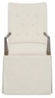 Fairfield® Customizable Entree Dining Concave Short Button Back Skirted Arm Chair-1