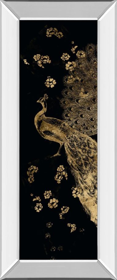 Classy Living Jennifer Goldberger Gilded Peacock Triptych I Mirror Framed Wall Art-0
