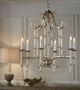 Wildwood Lamps Bamboo Antique Silver Patina Chandelier-1