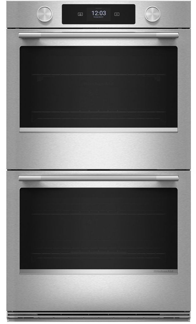 KitchenAid® 30" PrintShield™ Stainless Steel Smart Double Electric Wall Oven with Intelligent Cooking Camera-0