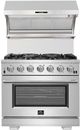 FORNO® Alta Qualita 36" Stainless Steel Wall Mounted Range Hood-5