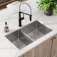 Elkay Crosstown® Polished Satin 31-1/2" x 18-1/2" x 9" 40/60 Double Bowl Undermount Sink-2