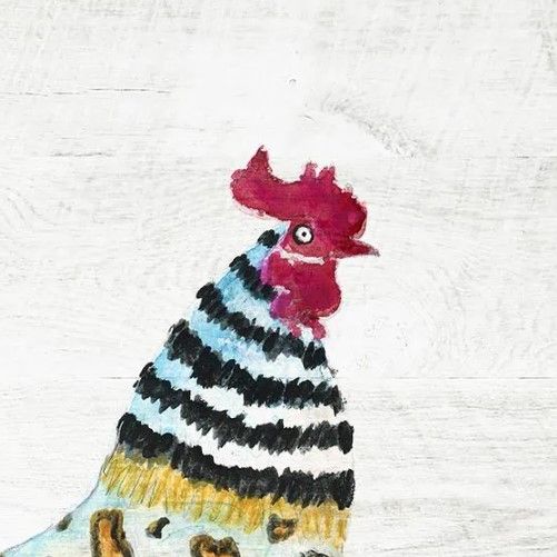 Classy Art Funky Rooster by Tava Studios Wall Art-1