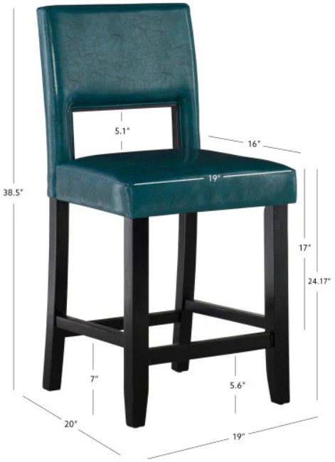Linon Vega Blue Counter Stool-2