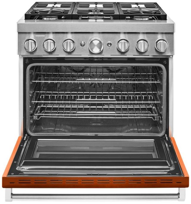 KitchenAid® 36" Scorched Orange Pro Style Dual Fuel Range-1
