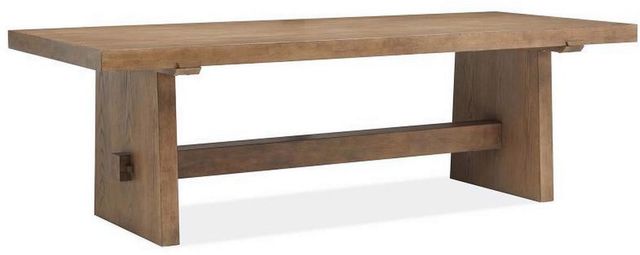 Magnussen Home® Lindon Belgian Wheat Trestle Dining Table-0