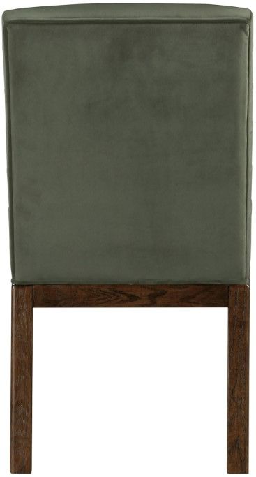 Meridian Furniture Evelyn Green/Walnut Velvet Upholstered Side Chair-3