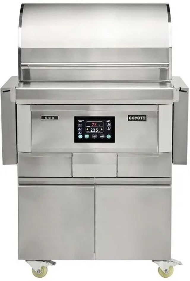 Coyote® 36" Stainless Steel Built-In Wood Pellet Grill with Cart-0