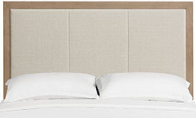 Whittier Wood® Furniture Bailey Almond Queen Upholstered Panel Bed-2