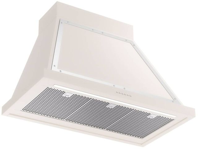Ilve® Nostalgie II Noblesse 36" Antique White Wall Mounted Range Hood with Chrome Trim-1