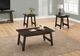 Tables d'appoint rectangulaire 3 morceaux, brun, Monarch Specialties®-3