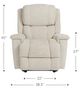 La-Z-Boy® Stratus Linen Power Wall Recliner with Headrest-5