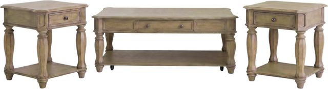 Liberty Furniture Magnolia Manor 3-Piece Weathered Bisque Alternate Occasional Table Set-0
