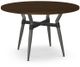 Amisco Customizable Link Walnut Veneer 29.5" Round Table with Steel Legs-0