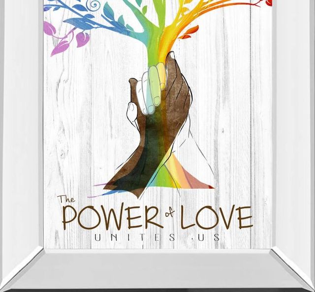 Classy Art Power of Love by Kelly Donovan Mirror Framed Wall Art-1