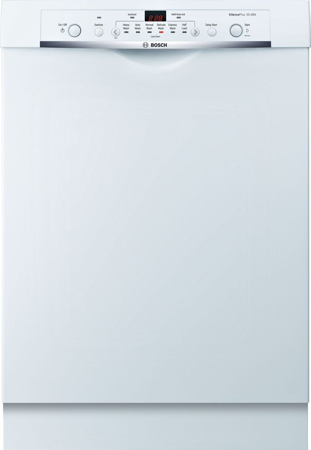 Bosch® Ascenta® Series 24" White Built In Dishwasher-0