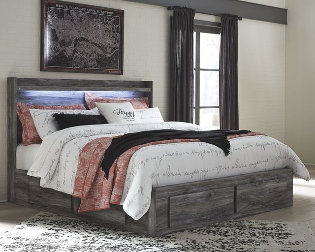 Signature Design by Ashley® Baystorm Gray King Panel Bed with 6 Storage Drawers-4