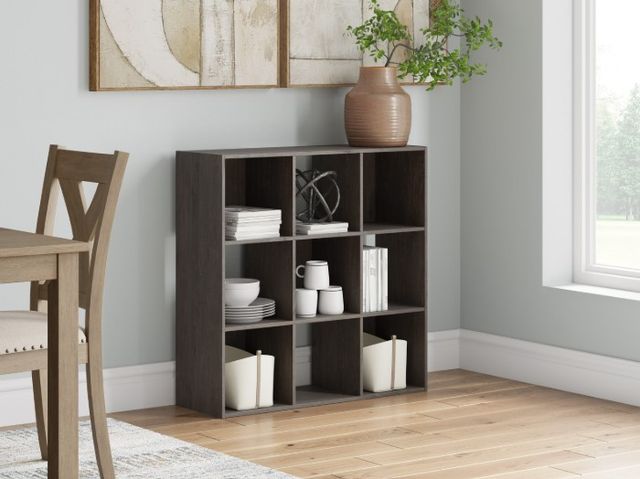 Signature Design by Ashley® Piperton Charcoal Nine Cube Organizer-1