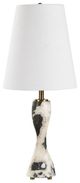 Uttermost® Marcela Black/White Buffet Lamp with Antique Brass Accent-3