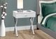 Monarch Specialties Inc. Glossy White 24"H Accent Table with Chrome Metal Legs-2