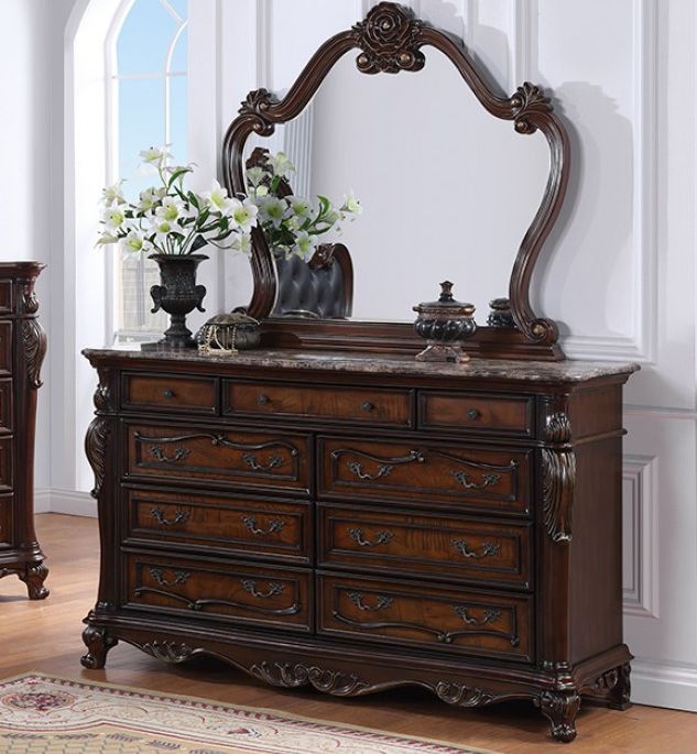 Furniture of America® Francione 4-Piece Dark Cherry Queen Bedroom Set-3