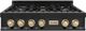 ZLINE Autograph Edition 36" Black Stainless Steel Gas Rangetop with Polished Gold Accents-0