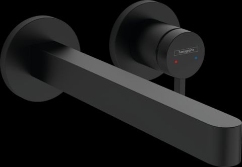 Hansgrohe Finoris Matte Black Wall-Mounted Single-Handle Faucet Trim without Pop-up Drain-0