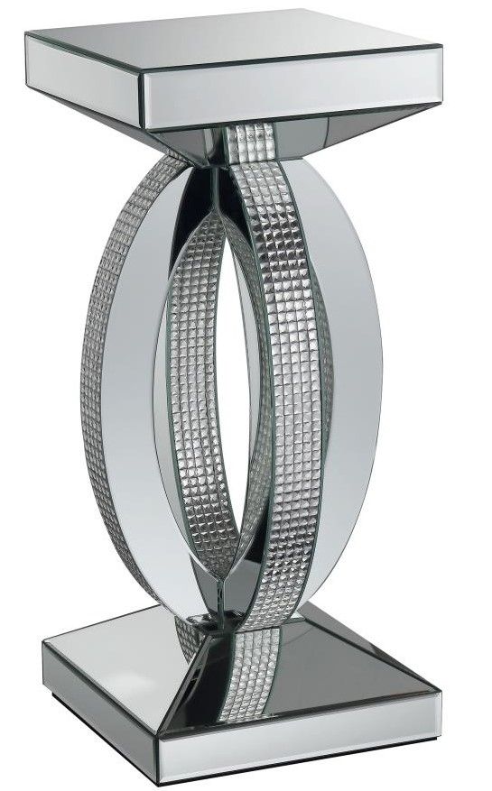 Coaster® Amalia 2-Piece Silver Mirrored Occasional Table Set-3