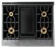 Viking® 7 Series 36" Cast Black Pro Style Dual Fuel Range with 12" Reversible Griddle-4