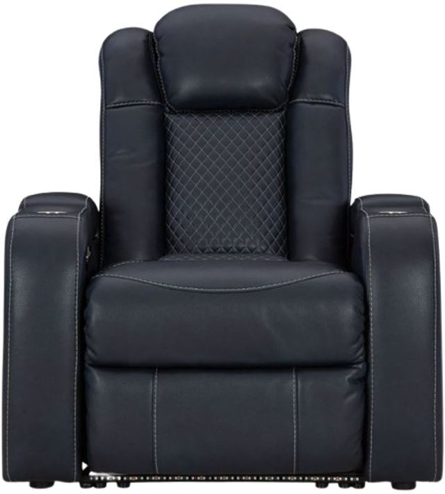 Signature Design by Ashley® Fyne-Dyme Sapphire Power Recliner with Adjustable Headrest-2