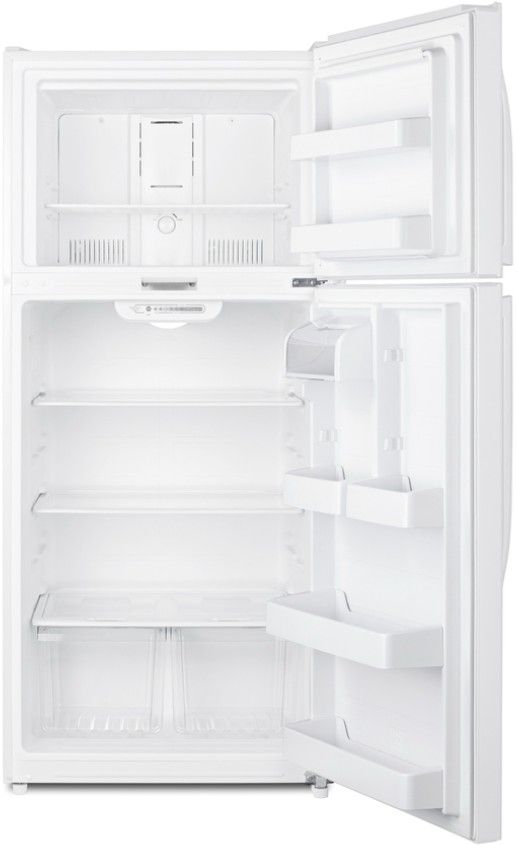 Summit® 30” 18 Cu. Ft. White Top Freezer Refrigerator with Lock-1