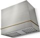 AGA Loge 36" Stainless Steel Wall Mounted Range Hood with Antique Brass Trim-0