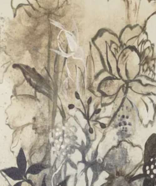 Stylecraft Brooding Bouquet II Dark Gray/Gray/White Wall Art -2