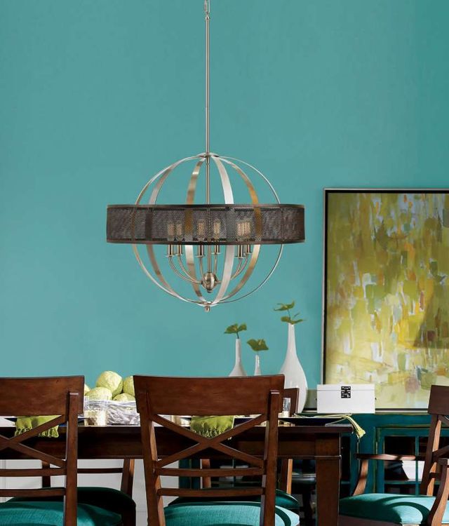 Cal® Lighting & Accessories Willow Brushed Steel Chandelier-1