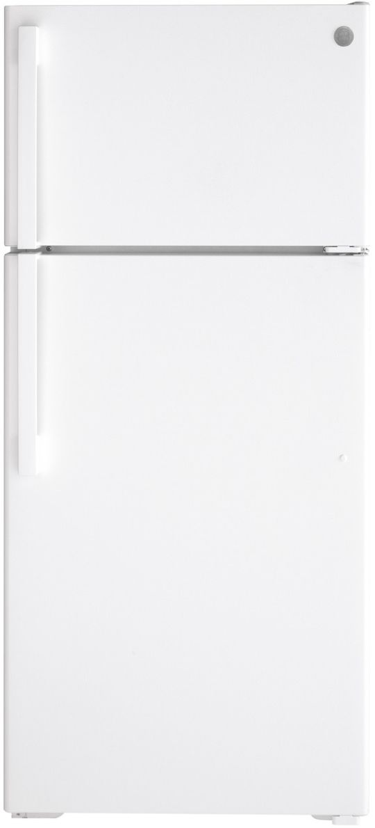 GE® 28" 16.6 Cu. Ft. ENERGY STAR® White Top Freezer Refrigerator-0