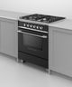 Fisher & Paykel 30" Black Pro Style Natural Gas Range-1