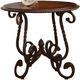 Steve Silver Co. Crowley Dark Cherry End Table with Metal Base-0