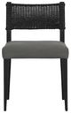 Four Hands Ferris Arashi Graphite/Stained Black Wooden Outdoor Dining Side Chair-1