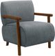 Monarch Specialties Inc. Light Blue/Walnut 31" Accent Chair-0