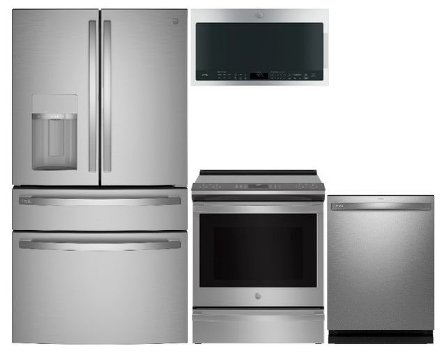 GE Profile 4 Piece Stainless Steel Kitchen Package-0