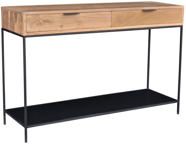 Moe's Home Collection Joliet Natural Console Table with Black Metal Frame-1