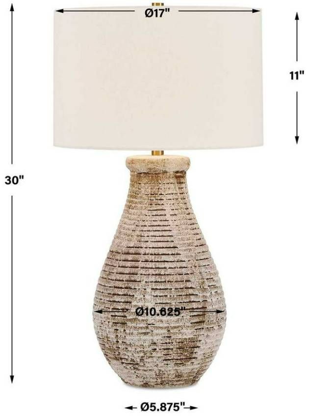 Uttermost® Dorothea Stone Gray Table Lamp-2