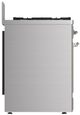 Ilve® Majestic III 30" Stainless Steel Pro Style Dual Fuel Natural Gas Range with 5 Black Brass Burners and Chrome Trim-3