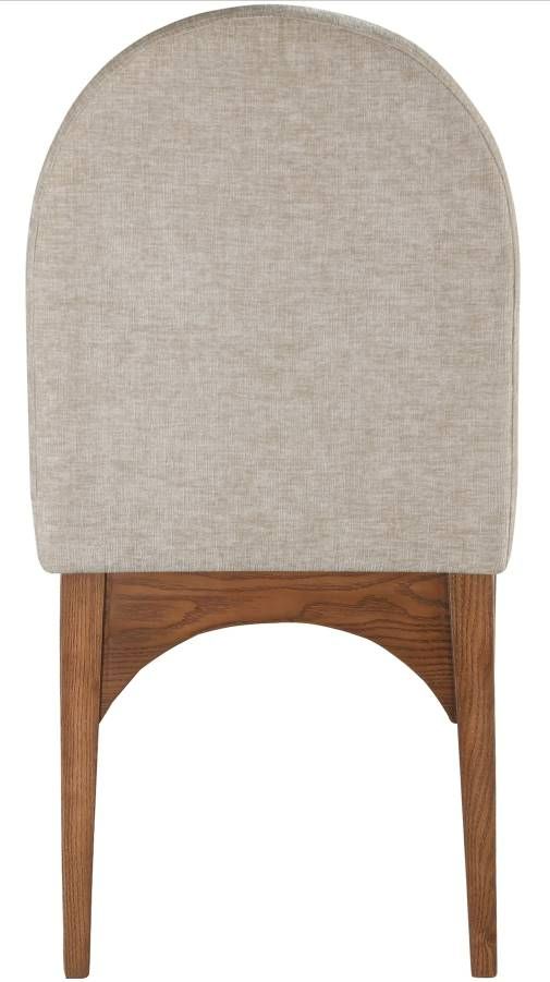 Meridian Furniture Waldorf Beige/Walnut Chenille Upholstered Dining Chair-2