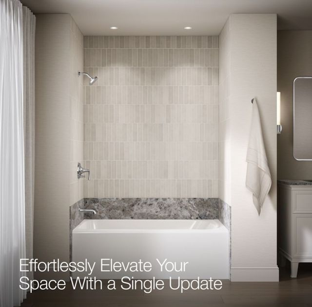KOHLER® Buckley™ Rite-Temp® Polished Chrome Bath and Shower Trim Kit with Push-Button Diverter-4