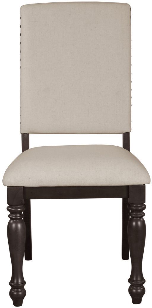 Homelegance® Begonia Beige/Grayish Brown Dining Side Chair-2