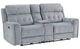 Homelegance® Celeste Gray Double Power Reclining Loveseat with Center Console-0