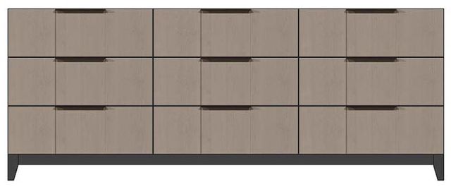Country View Woodworking Customizable American Modern 84" 9-Drawer Black Bar Wood Legs Dresser-0