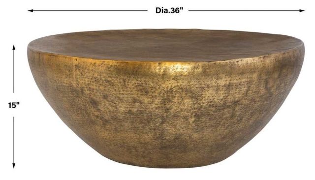 Uttermost® Gilded Dome Antique Gold Coffee Table-3